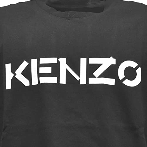 Kenzo Camiseta Hombre, Camiseta Blanca con Logotipo Negro, 100% algodón (tamaño Ajustado) (S)