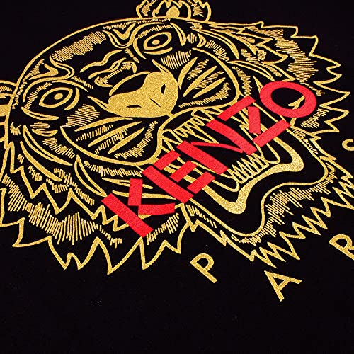 Kenzo Tiger T-Shirt Hombre (M, Negro)