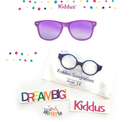 Kiddus Gafas de Sol POLARIZADAS para niña niño chica chico. UV400 Protección 100% contra rayos ultravioleta. A partir de 6 años. Resistentes, Seguras, ligeras y confortables