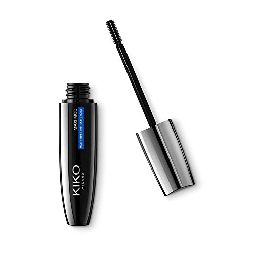 KIKO Milano Maxi Mod Waterproof Mascara | Máscara de pestañas resistente al agua con minicepillo para un efecto de máximo volumen y definición