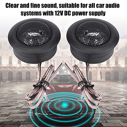 KIMISS Tweeter para Coche, 1 par de 12V 120W Mini Tweeters/Altavoz de para Audio de Super Poder Fuerte