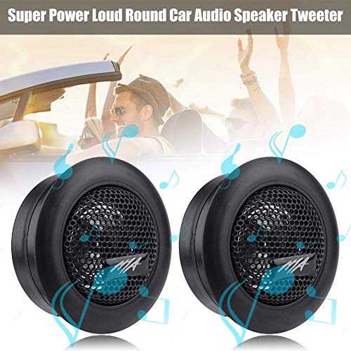 KIMISS Tweeter para Coche, 1 par de 12V 120W Mini Tweeters/Altavoz de para Audio de Super Poder Fuerte