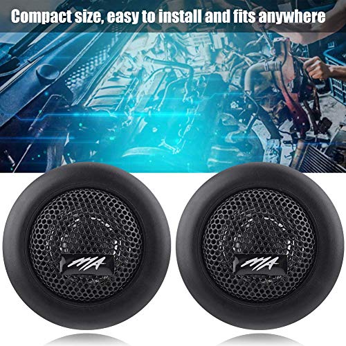 KIMISS Tweeter para Coche, 1 par de 12V 120W Mini Tweeters/Altavoz de para Audio de Super Poder Fuerte