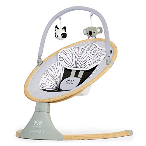 Kinderkraft baby rocker LUMI wooden - Sillas mecedoras, Unisex Infantil, Multicolor(wooden)