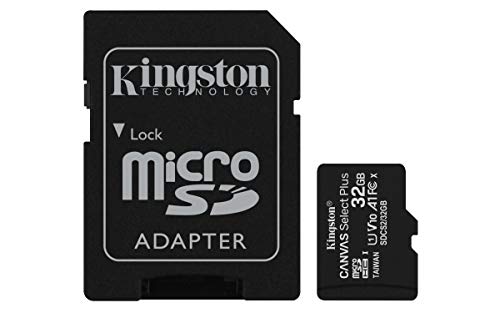 Kingston Canvas Select Plus Tarjeta microSD, SDCS2/32GB Class 10 con Adaptador SD