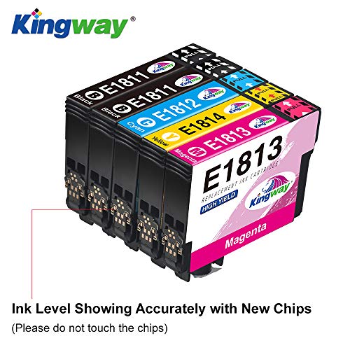 Kingway 18XL Cartuchos de Tinta Reemplazo para Epson 18XL para Epson Expression Home XP-322 XP-215 XP-205 XP-225 XP-305 XP-325 XP-422 XP-405 XP-415 XP-425 XP-315 XP-312 XP -425 XP-412 (20 Pack)