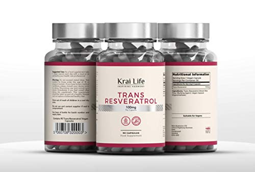 KL Trans Resveratrol 100mg por Capsula | 90 Capsulas Veganas | Extracto de Alta Potencia para la Salud Cognitiva | Suplemento de Superalimentos