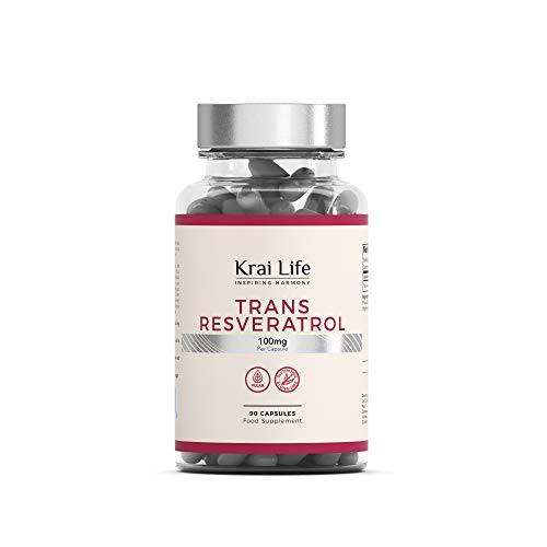 KL Trans Resveratrol 100mg por Capsula | 90 Capsulas Veganas | Extracto de Alta Potencia para la Salud Cognitiva | Suplemento de Superalimentos