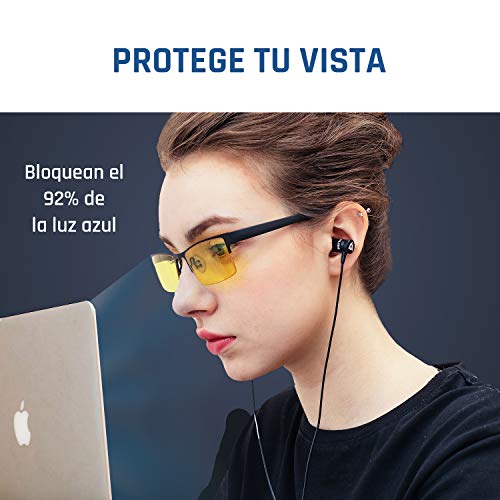 KLIM Optics - Gafas para ordenador anti luz azul + Evita la fatiga ocular + Gafas gaming para PC, Móvil TV, Tablet + Alta protección + Potente filtro de luz azul 92 % + Anti UV + NUEVA VERSIÓN 2022