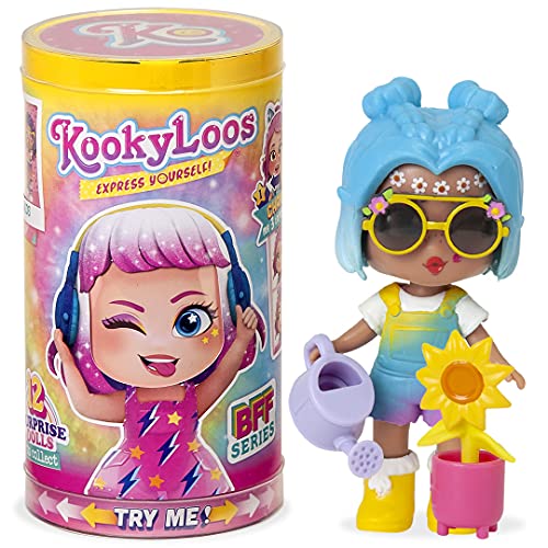 KOOKYLOOS - Muñeca sorpresa coleccionable con accesorios de moda, zapatos, vestidos y juguetes, con 3 expresiones divertidas