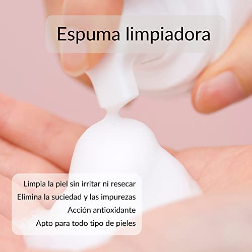 Kosei - Espuma Limpiadora Facial - 150 ml - Desmaquillante en Mousse - Para todo Tipo de Pieles - Efecto Antioxidante - No Irrita - Sin Jabón - Sin Alcohol - Sin Siliconas - Vegano