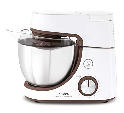 Krups Master Perfect Duo Robot de Cocina, Blanco/marrón