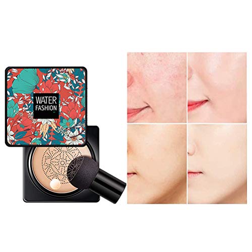 KUTO Crema CC De Cabeza De Hongo, Corrector A Prueba De Agua Maquillaje Hidratante BB Cream Corrector Ligero Corrector Larga Duración Hidratante Control De Grasa Duradero Ligero Transpirable