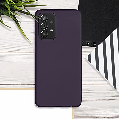 kwmobile Carcasa Compatible con Samsung Galaxy A52 / A52 5G / A52s 5G - Funda de Silicona para móvil - Cover Trasero en Frambuesa metálico