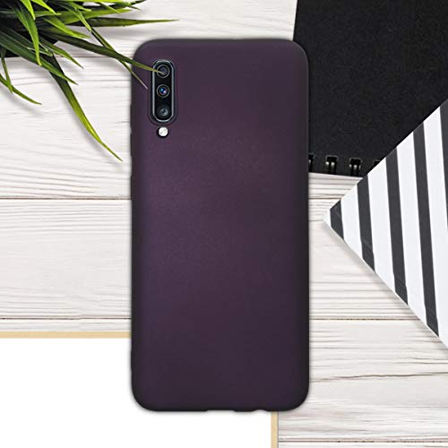 kwmobile Carcasa Compatible con Samsung Galaxy A70 - Funda de Silicona para móvil - Cover Trasero en Frambuesa metálico