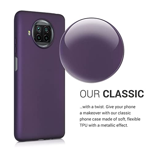 kwmobile Carcasa Compatible con Xiaomi Mi 10T Lite - Funda de Silicona para móvil - Cover Trasero en Frambuesa metálico