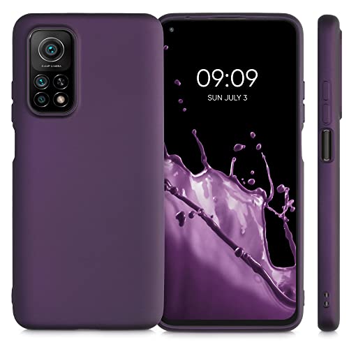 kwmobile Carcasa Compatible con Xiaomi Mi 10T / Mi 10T Pro - Funda de Silicona para móvil - Cover Trasero en Frambuesa metálico