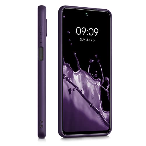 kwmobile Carcasa Compatible con Xiaomi Redmi Note 9S / 9 Pro / 9 Pro MAX - Funda de Silicona para móvil - Cover Trasero en Frambuesa metálico