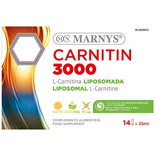 L-Carnitina liposomada, Carnitin 3000, 14 Viales, ayuda al metabolismo energético, a nivel muscular