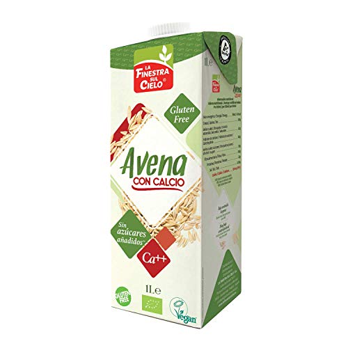 LA FINESTRA SUL CIELO Bebida Vegetal De Avena Con Calcio - Paquete De 6 X 1000 Ml, 6000 Mililitro, 6 Unidades