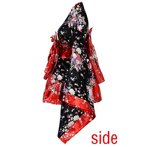 LABABE- Kimono japonés con diseño de flores de cerezo, algodón, Rojo, XX-Large