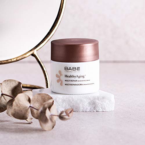 Laboratorios Babé - Multi Reparadora | HealthyAging+ | Crema Facial Hidratante De Noche Renovadora 50 ml | Nutritiva | Regeneradora | Aspecto Joven | Colágeno | Piel Sensible| Antiarrugas