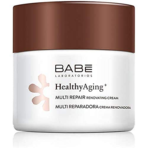 Laboratorios Babé - Multi Reparadora | HealthyAging+ | Crema Facial Hidratante De Noche Renovadora 50 ml | Nutritiva | Regeneradora | Aspecto Joven | Colágeno | Piel Sensible| Antiarrugas