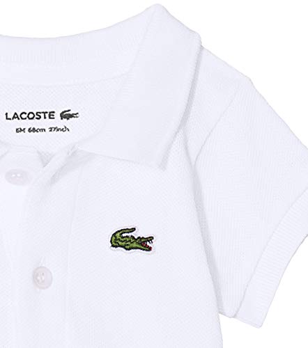 Lacoste 4J6963 Body, Blanc, 12 mois Unisex bebé