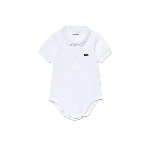 Lacoste 4J6963 Body, Blanc, 12 mois Unisex bebé