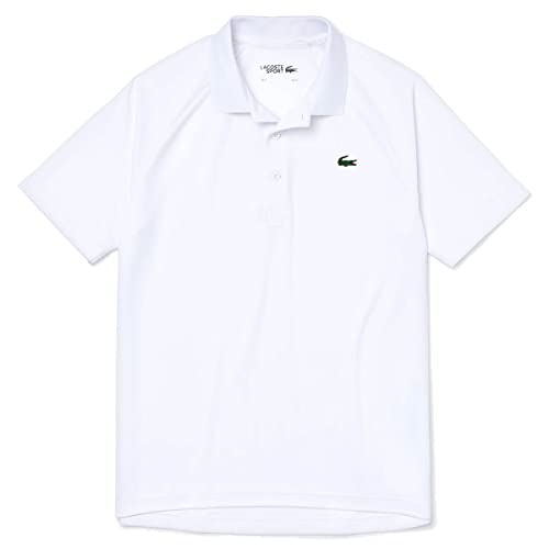 Lacoste DH3201 - Polo de manga corta para hombre, 3 botones, corte regular, Blanco (001), L