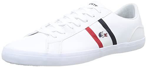 Lacoste Lerond TRI1 CMA, Zapatillas Hombre, Blanc Wht Nvy Red, 41 EU