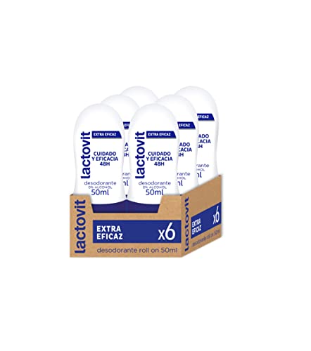 Lactovit Desodorante Roll On Extra Eficaz Protección Inteligente, Anti-Irritaciones y 48H de Eficacia