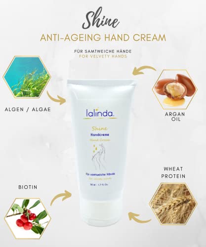 lalinda Crema de manos antienvejecimiento con una fórmula vegetal para prevenir la pigmentación, las manchas de la edad y las manos agrietadas - 50 ml