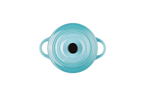 Le Creuset Mini cocotte, Redonda, 200 ml, 10 x 5 cm, Cerámica de gres, Azul Caribe