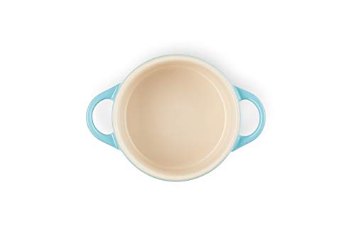 Le Creuset Mini cocotte, Redonda, 200 ml, 10 x 5 cm, Cerámica de gres, Azul Caribe