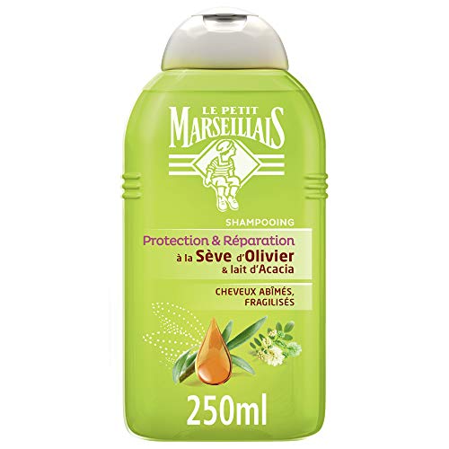 Le Petit Marseillais Champú Intenso reparación Sève Olivier y Acacia leche 250 ml Pack de 3