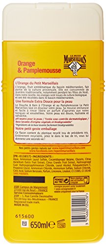 Le Petit Marseillais – Ducha y baño muy suave – naranja pomelo flacon – 650 ml – juego de 2