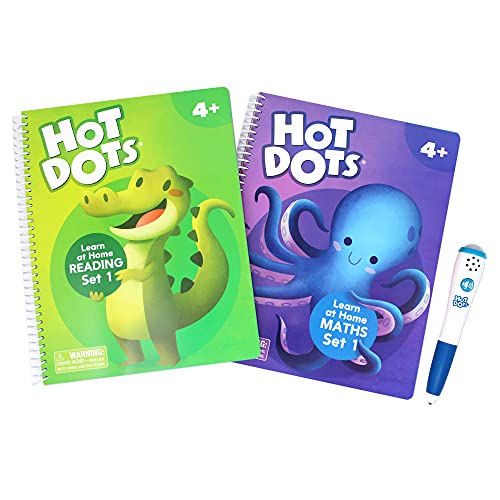 Learning Resources Hot Dots (Set 1) - Aprende Lectura y matemáticas - Educación Infantil, 2 Libros de Actividades, 100 páginas, más de 5 años,(ESP2445-UK)