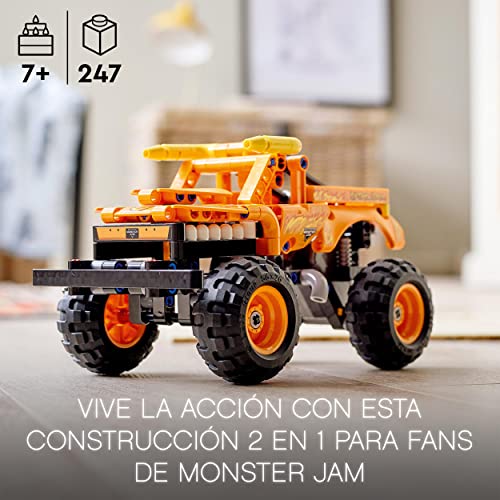 LEGO 42135 Technic Monster Jam El Toro Loco, Set de Construcción 2en1 de Camión Monster Truck, Coche de Juguete para Niños de 7 Años