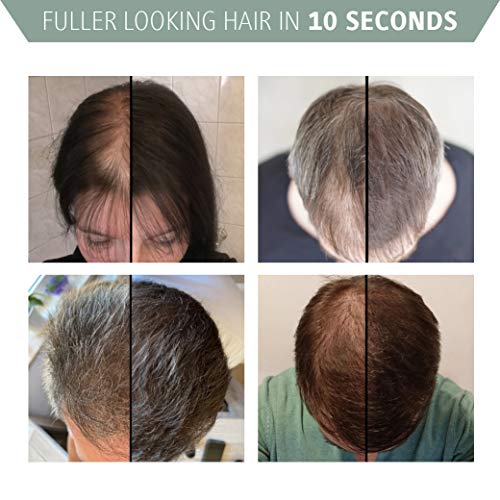 LEON MIGUEL Hair Fiber - Fibras Capilares - Keratin Fibers 100% Natural para Disimular Calvicie y Aumentar el volumen. Maquillaje Capilar por hombres y mujeres - 25 Gramos Neto (GRIS)