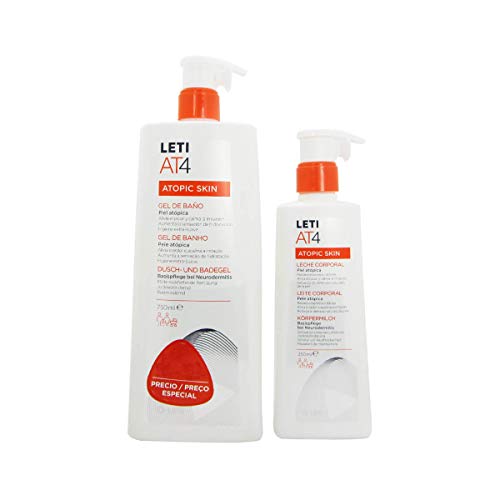 Leti At4 Gel Dermograso Bath 750ml + Leti At4 Body Milk 250ml