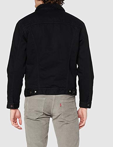 Levi's Type 3 Chaqueta, Negro (Sherpa Trucker), S para Hombre