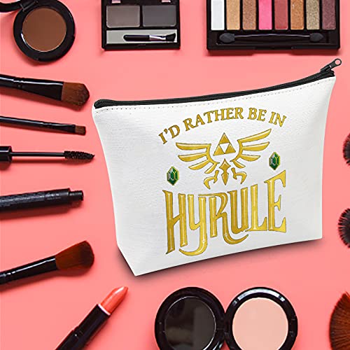 LEVLO Legend of Zelda - Bolsa de cosméticos para maquillaje, con cremallera, ideal para mujeres y niñas, Be In Hyrule,