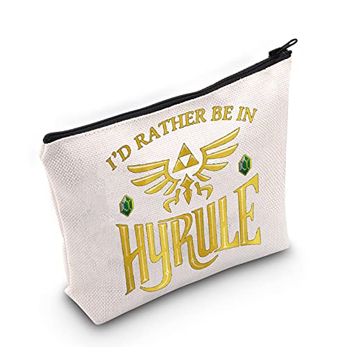 LEVLO Legend of Zelda - Bolsa de cosméticos para maquillaje, con cremallera, ideal para mujeres y niñas, Be In Hyrule,