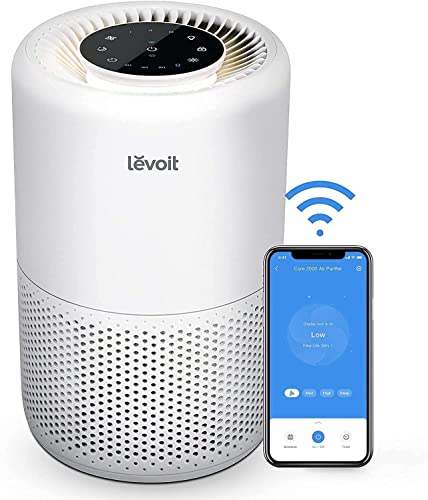 LEVOIT Purificador de Aire Inteligente con Filtro HEPA H13, CADR 170m³/h a 35m², Control por Alexa, Silencio Modo Sueño <24dB, Elimina 99,97% de Alergia Tabaco Polen Ácaros Olor y Caspa de Mascota