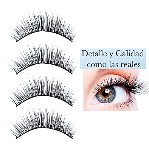 LEXHOME Máscara de Pestañas Waterproof Con Pestañas Postizas Naturales Reutilizables Incluida, Rimel Para dar Volumen Y largura, Aspecto Suave Y Natural, Hechas A Mano, Maquillaje Profesional Mujer.