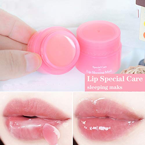 LifeBest Mascarilla para Dormir de Labios hidratante para Labios Suavizar la sequedad para Dormir Tratamiento de Noche Bálsamo Labial Hidrata y repara eficazmente los Labios Secos y agrietados