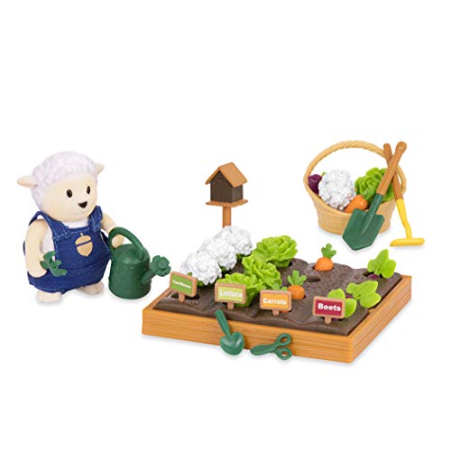 Li'l Woodzeez WZ6716Z Play Li'l Woodzeez Juego de 31 Piezas de Juguete con Personaje Animal y Accesorios de jardinería, Figuras en Miniatura y Juegos para niños a Partir de 3 años