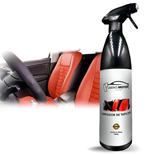 Limpia Tapiceria Coche Profesional - Limpia Asientos Alfombrilla de Tela Alcantara Cuero y Piel - Limpia Tapiceria (750ml)