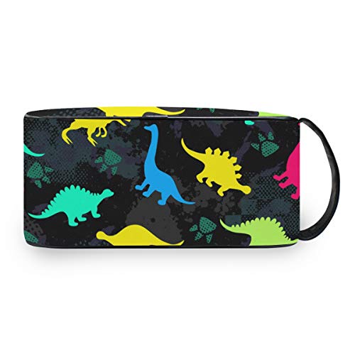 Lindo Niños Dinosaurio Bolsa de Maquillaje Bolsa de Viaje Cosméticos para Mujeres Amarillo Rojo Verde Azul Portátil Bolsas de Aseo Caja Bolsa de Cosmética Bolsa de Tren Organizador de Almacenamiento